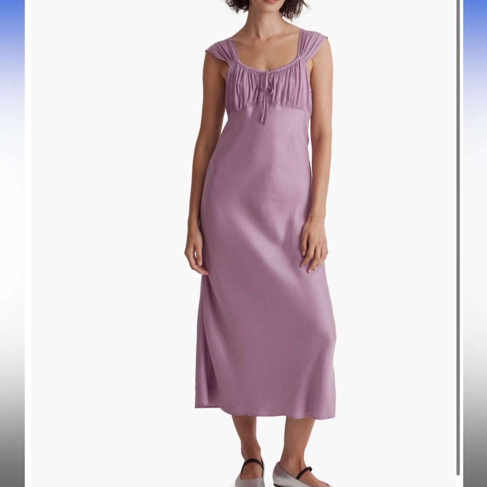 Madewell square neck midi dress